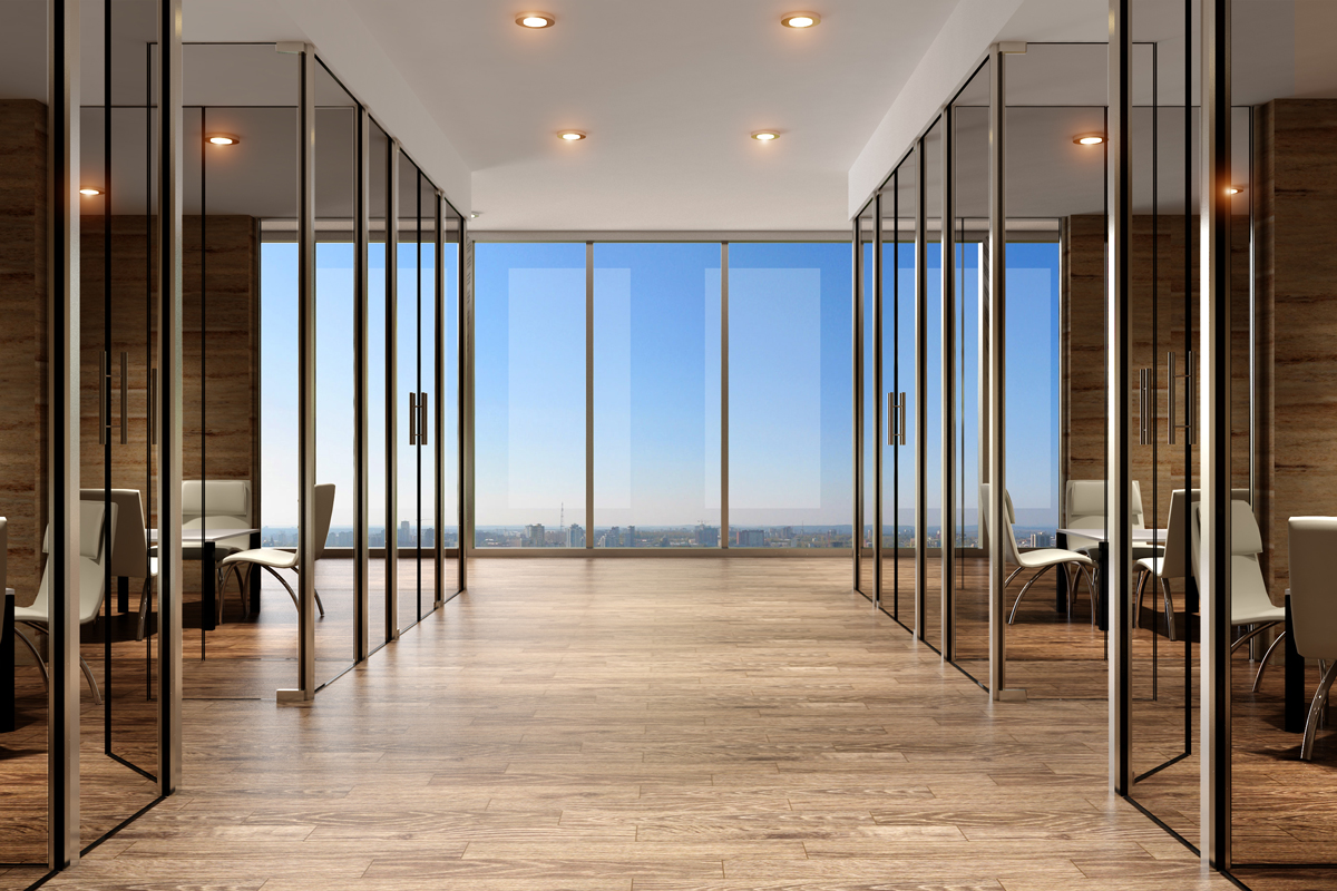 modern glass wall office