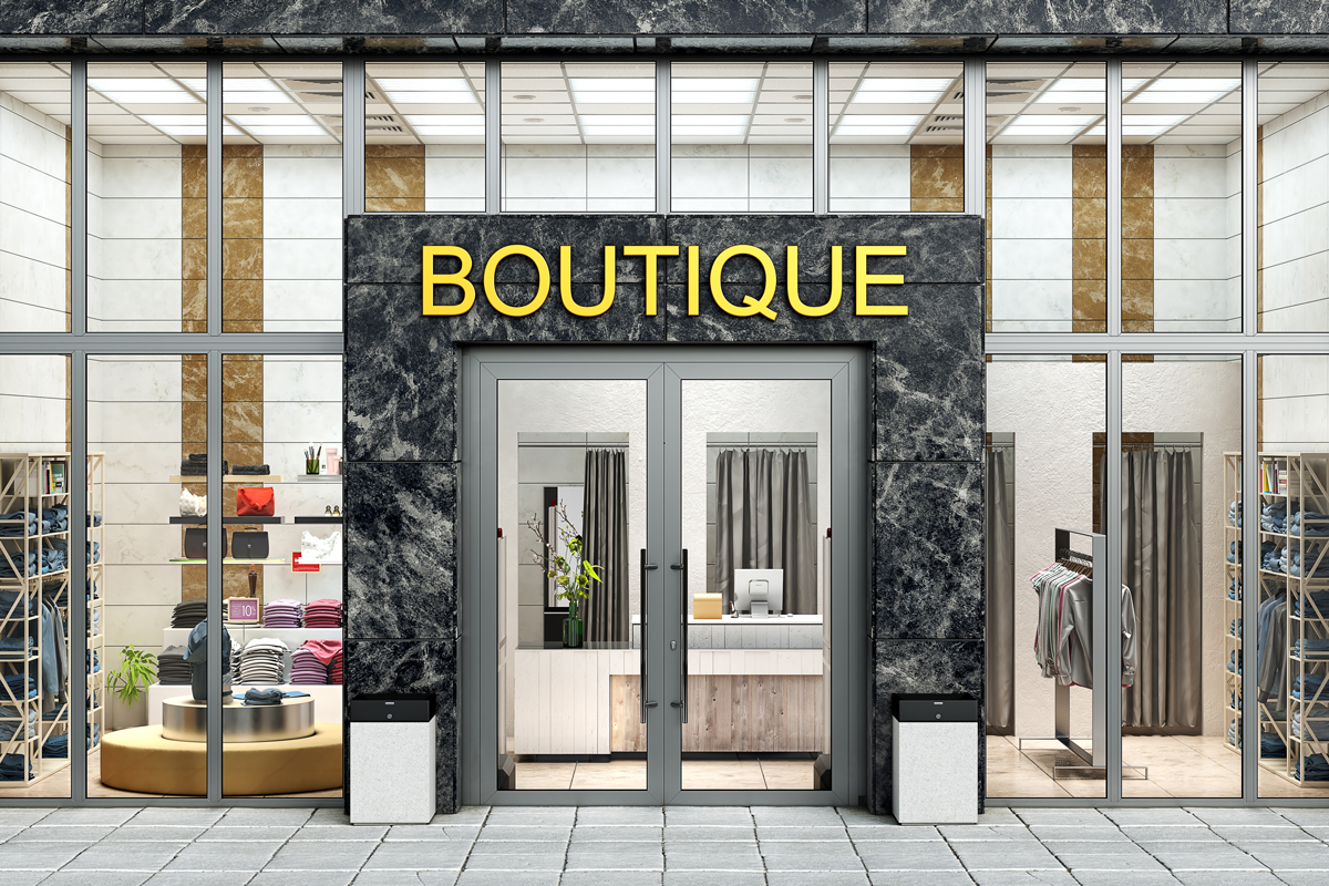 boutique storefront glass windows